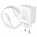 Сетевое зарядное устройство 2xUSB-C - кабель Type-C - Lightning, HOCO C108A Leader , 3.0A, 35W, белый