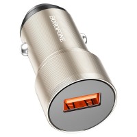 Автомобильное зарядное устройство 1 USB Borofone BZ19A, Wisdom, 18Вт, QC3.0, цвет: золотой