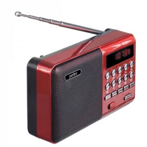 Радиоприемник цифровой Perfeo PALM Red i90-BL (PF_A4871), FM+ 87.5-108МГц, MP3, USB, Jack 3,5 мм, MicroSD, красный