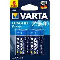 Батарейки алкалиновые VARTA LR6 High Energy, 6 шт., цена за 1 шт., блистер