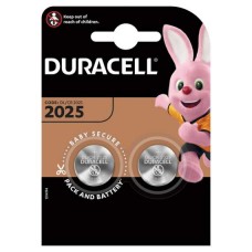 Батарейки Duracell CR2025 BL2, 2 шт., цена за 1 шт., отрывной блистер