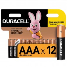 Батарейки алкалиновые AAA DURACELL (Б0056029) LR03-BL12 OPTIMUM, 12 шт., цена за 1 шт., блистер