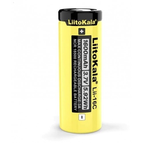 Аккумулятор Li-ion LiitoKala (Lii-16C) 18500 3.7 v 1600 mAh, цена за 1 шт.