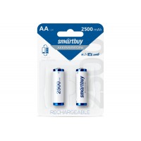 Аккумулятор Ni-Mh, AA/2BL, 2500 mAh, 2 шт, цена за 1 шт., Smartbuy (SBBR-2A02BL2500), блистер