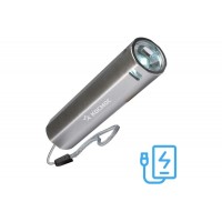 Фонарь ручной КОСМОС (KOS116Lit) аккум/1ВтLED/линза/Li-ion 18650 1200mAh/Power-bank/ABS-пл/USB-шнур