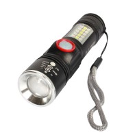 Фонарь металлический светодиодный 1LED CREE XH P50, ZOOM, USB, YYC (YYC-2006-P50), черный