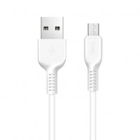 Кабель USB - микро USB, HOCO X20 Flash, 1.0м, круглый, 2.1A, силикон, цвет: белый 