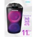 Акустическая система 2.0 W1, 100Вт, BT, MP3, FM, 2 беспр. микроф., ПДУ, LED-свет, Smartbuy