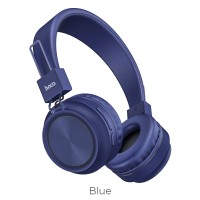 Беспроводные наушники накладные с микрофоном HOCO W25 Promise, Bluetooth, синий