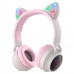 Беспроводные детские наушники с микрофоном накладные HOCO W27 Cat ear, Bluetooth, серый