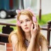 Беспроводные детские наушники с микрофоном накладные HOCO W27 Cat ear, Bluetooth, розовый