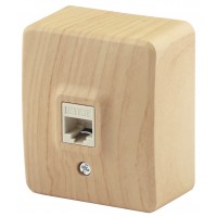 Розетка информационная RJ45 ЭРА, ОУ, IP20, Эра Эксперт 11-3203-11 (Б0020732), сосна