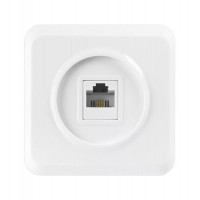 Розетка компьютерная RJ-45, 1-местная белая Smartbuy "Юпитер" (SBE-03w-S1-RJ)